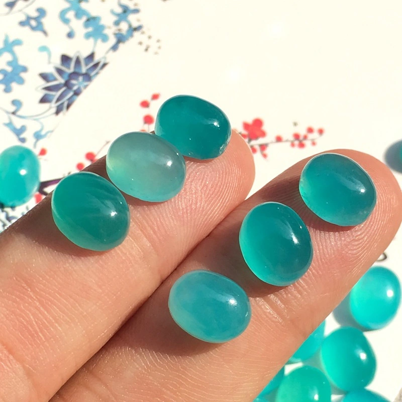 High Quality Natural Blue Color Amazonite Square Cabochon Gemstone for Jewelry Setting