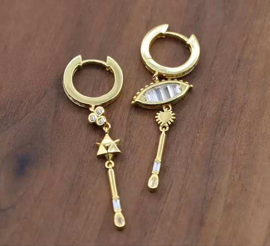 Boucles d'oreilles personnalisées en argent sterling et laiton OEM / ODM 925 Bijoux de vente chaude