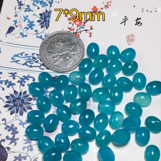 Cabochon carré Amazonite de couleur bleue naturelle de haute qualité pour la création de bijoux