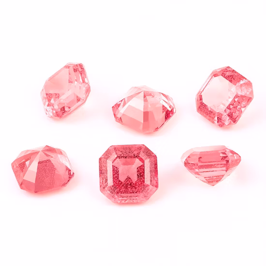 Pierres précieuses rarement cultivées artificiellement Padparadscha Accsher coupe couleur rose naturelle jamais ternie