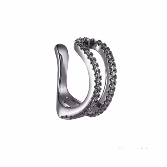 Bijoux de mode en gros 925 Sterling Silver CZ Clip simple boucle d'oreille